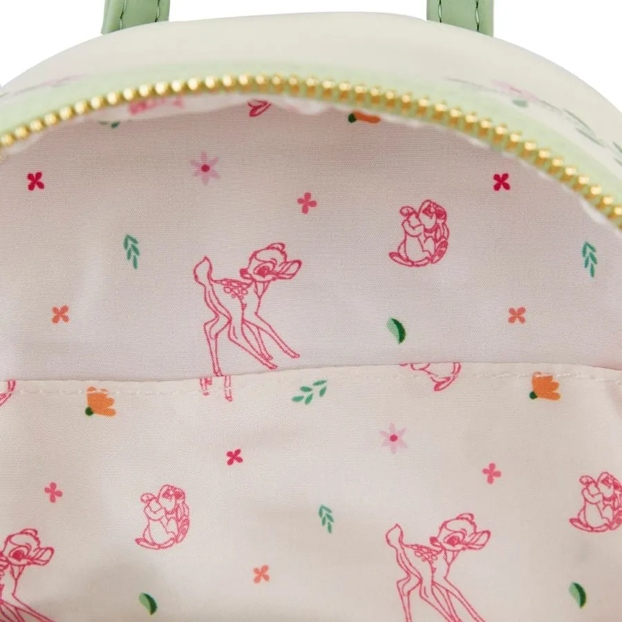 10" Disney : Bambi - Springtime Gingham Faux Leather Mini Backpack Bag Loungefly