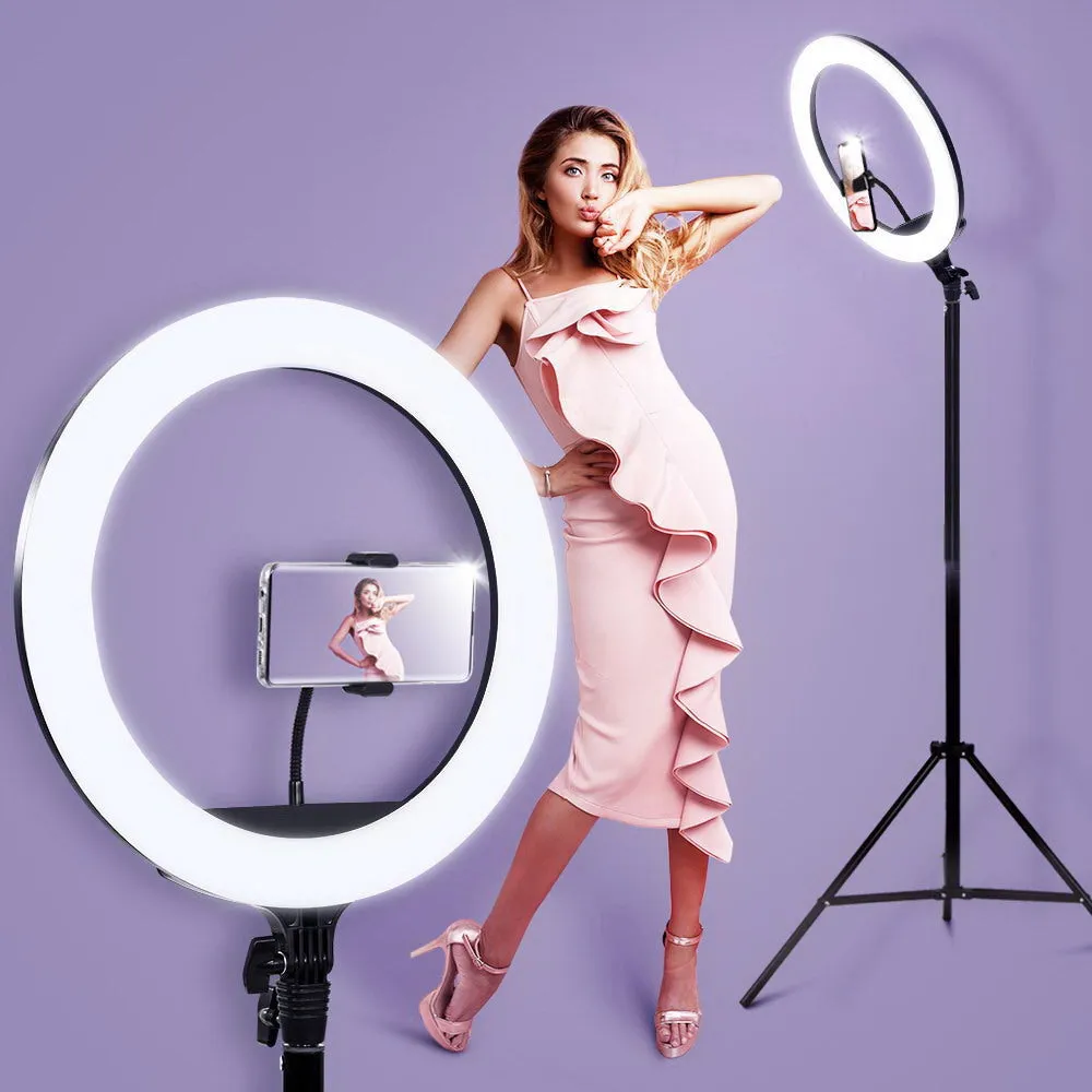 14" Dimmable LED Ring Light with Adjustable Tripod - Embellir