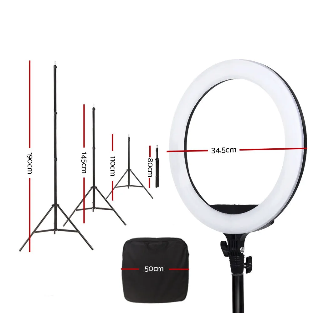 14" Dimmable LED Ring Light with Adjustable Tripod - Embellir