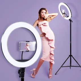 14" Dimmable LED Ring Light with Adjustable Tripod - Embellir