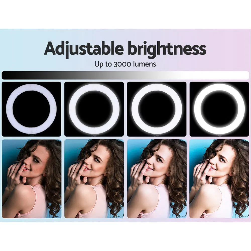 14" Dimmable LED Ring Light with Adjustable Tripod - Embellir