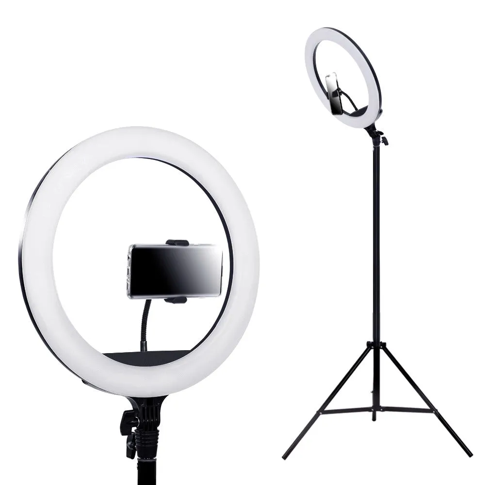 14" Dimmable LED Ring Light with Adjustable Tripod - Embellir