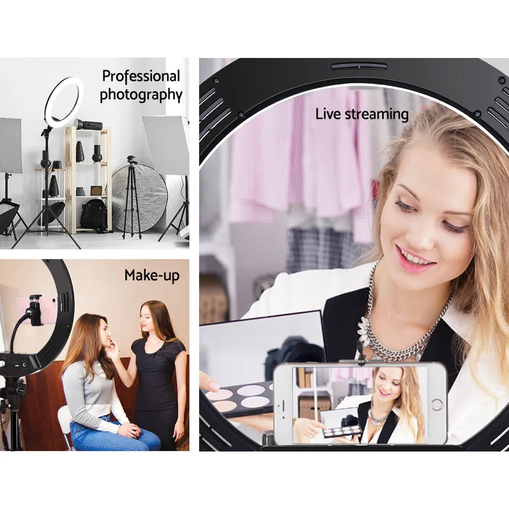 14" Dimmable LED Ring Light with Adjustable Tripod - Embellir