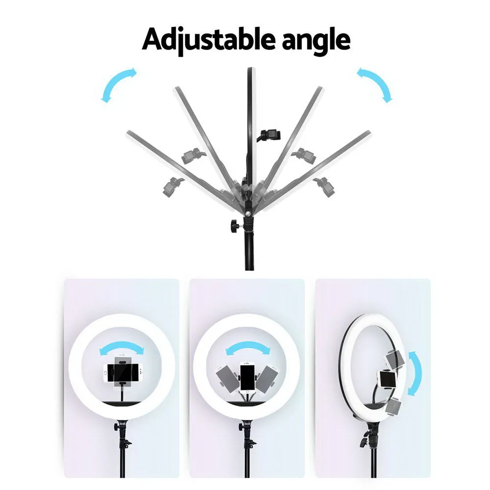 14" Dimmable LED Ring Light with Adjustable Tripod - Embellir
