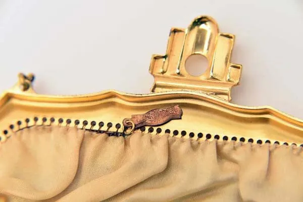 1930s Whiting & Davis Art Deco Painted Mesh Purse