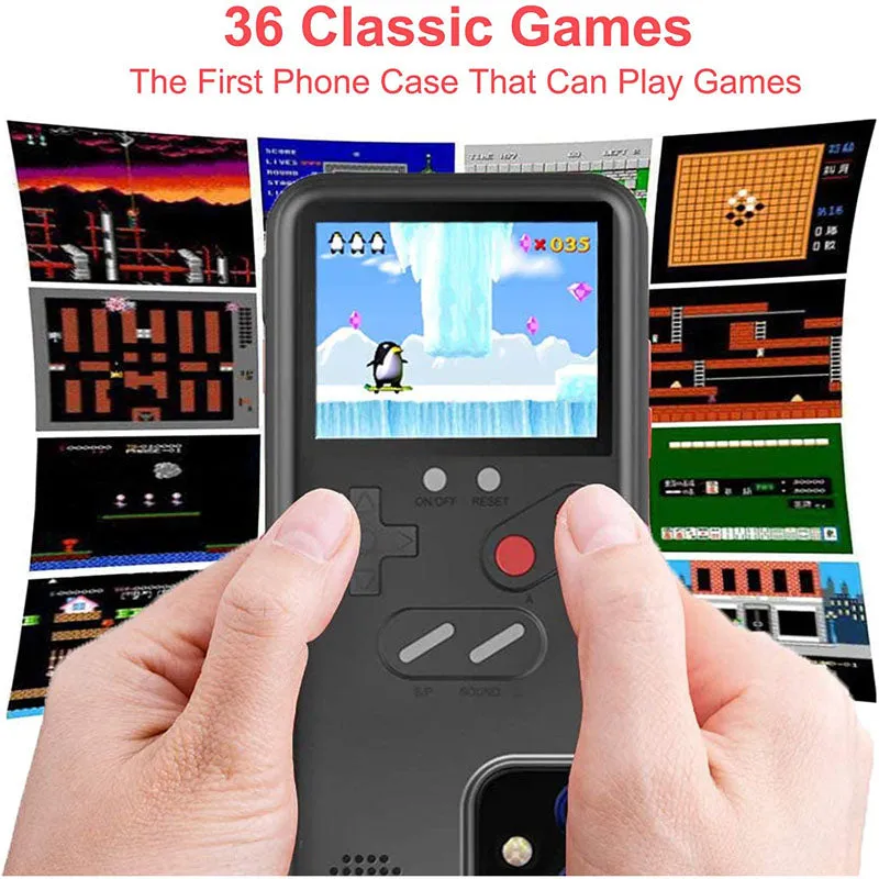 3d Gameboy phone case with 36 classic games cover for iPhone 14 pro max