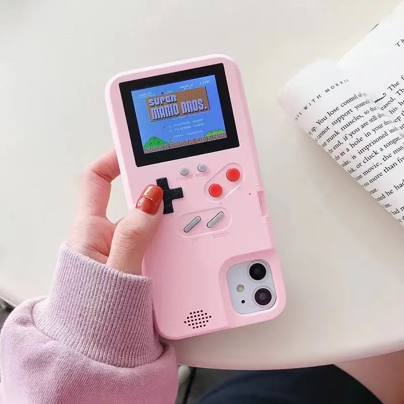 3d Gameboy phone case with 36 classic games cover for iPhone 14 pro max