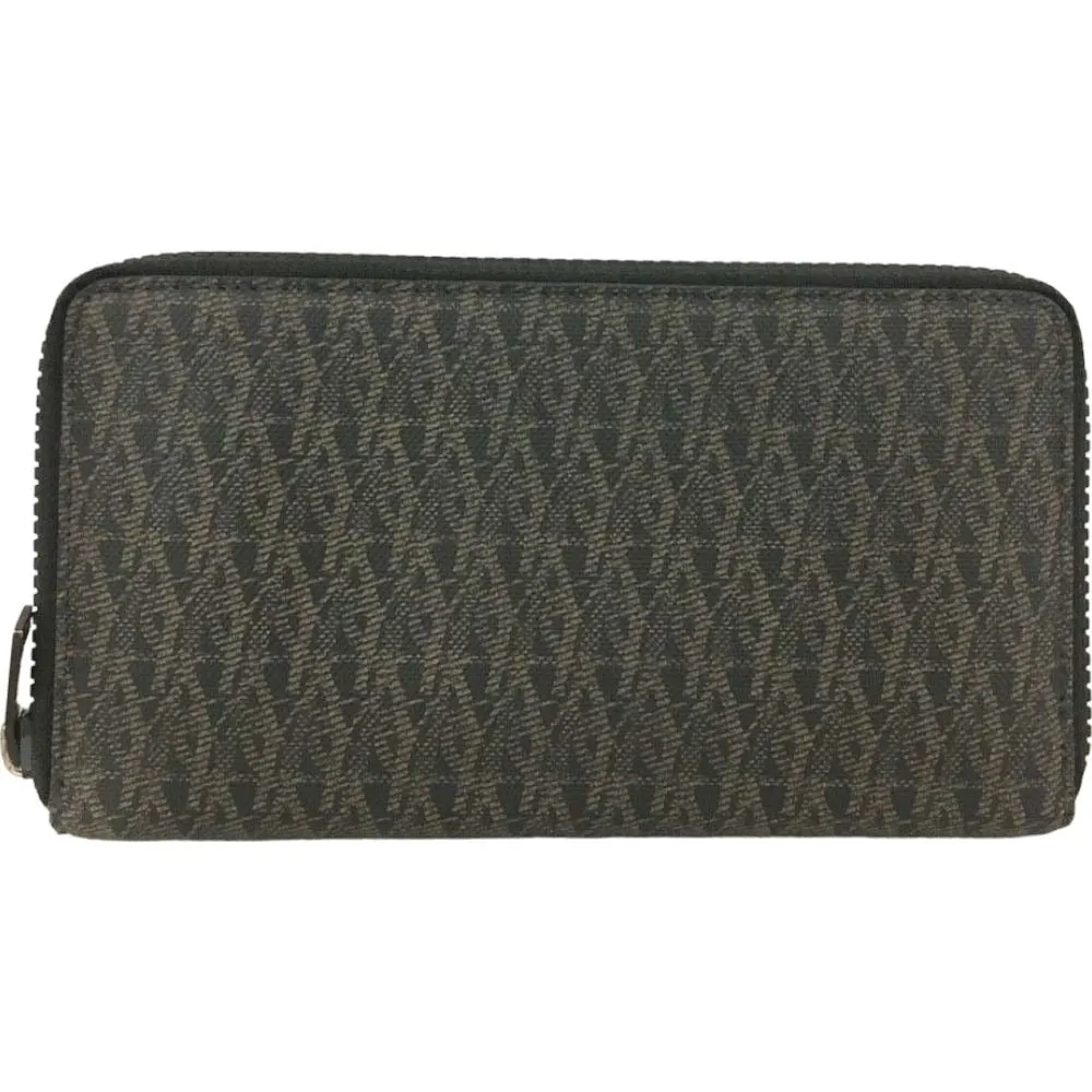 561220Y (S3) YVES Saint Laurent Wallet Long Zip Around Black PVC