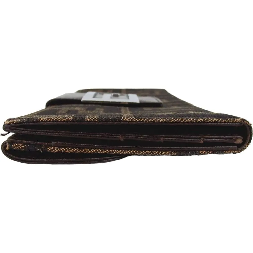 841195AM (C2) Fendi Wallet Long Zucca Dark Brown PVC
