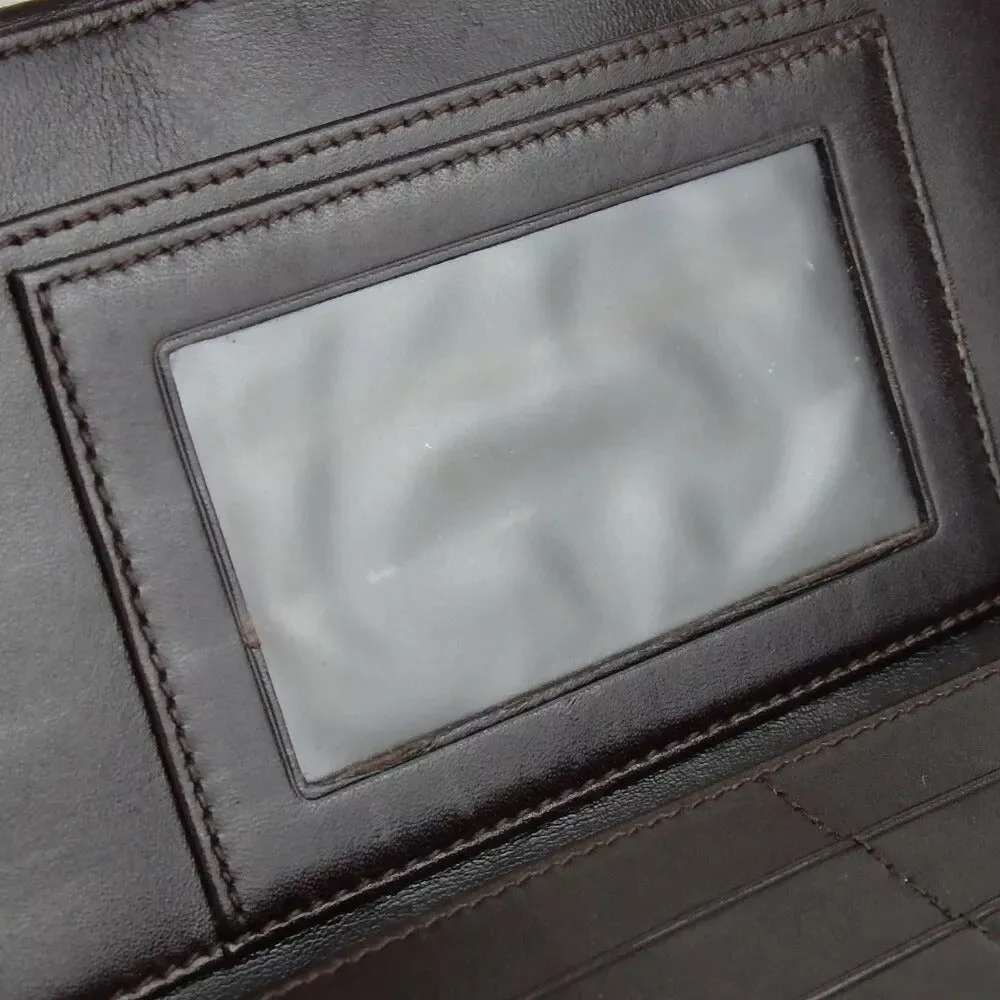 841195AM (C2) Fendi Wallet Long Zucca Dark Brown PVC
