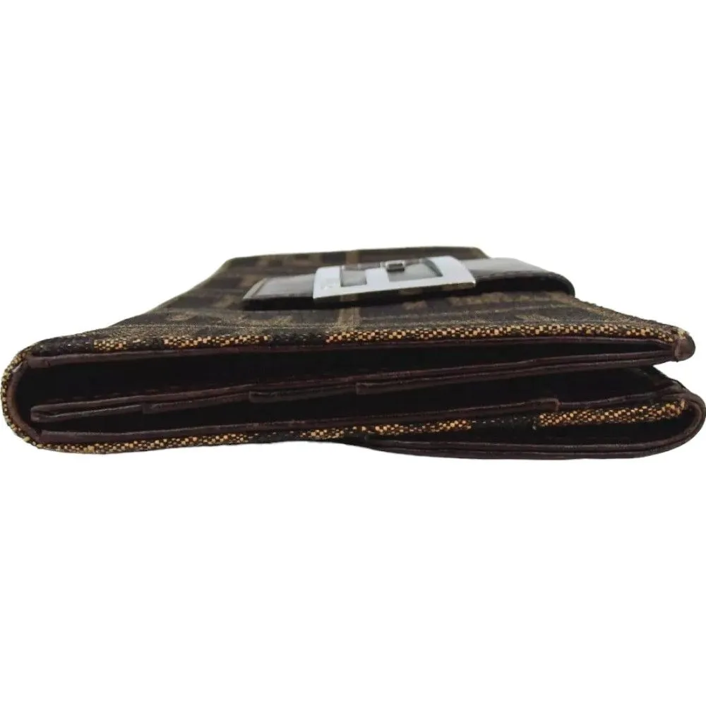 841195AM (C2) Fendi Wallet Long Zucca Dark Brown PVC