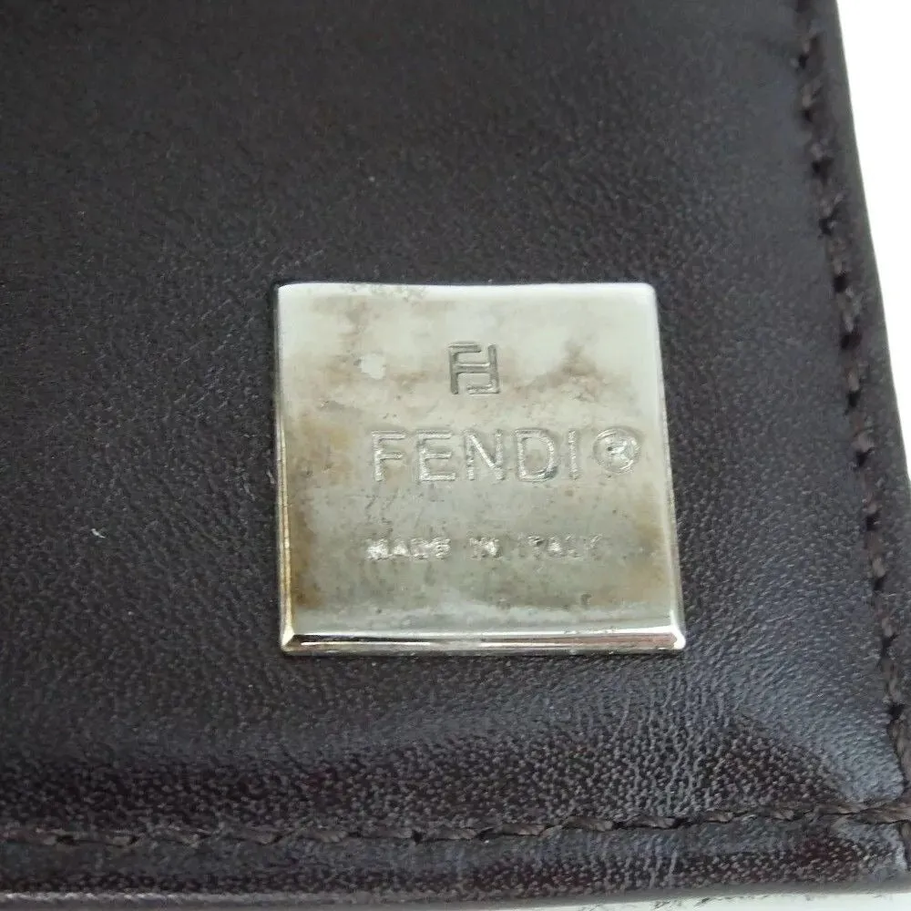 841195AM (C2) Fendi Wallet Long Zucca Dark Brown PVC