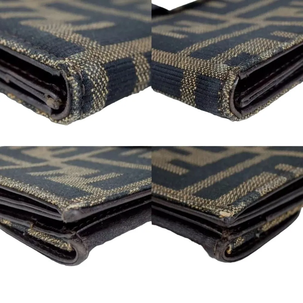 841195AM (C2) Fendi Wallet Long Zucca Dark Brown PVC