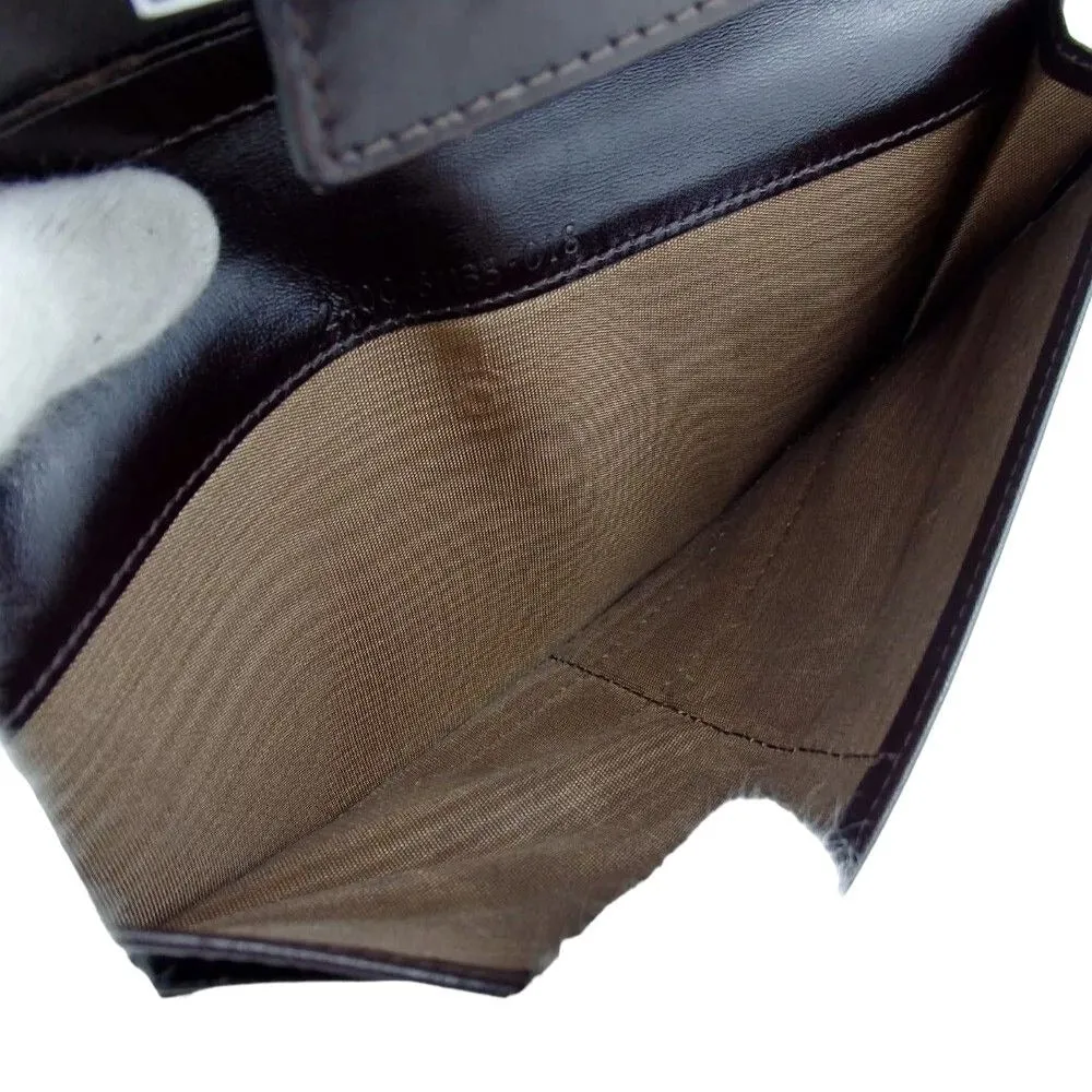 841195AM (C2) Fendi Wallet Long Zucca Dark Brown PVC
