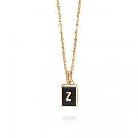 Alphabet Initial 18ct Gold Plated Z Necklace BETZ_GP