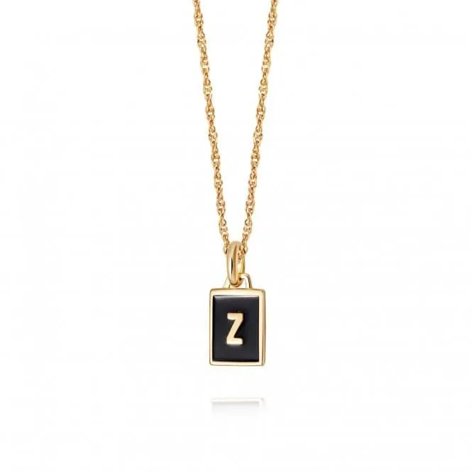Alphabet Initial 18ct Gold Plated Z Necklace BETZ_GP