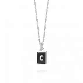 Alphabet Initial Recycled Sterling Silver C Necklace BETC_SLV