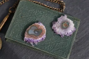 Amethyst Stalactite || Stalactite Slice || Crystal Flower || Amethyst Slice || Raw Amethyst || Druzy Stalactite || Agate Slice || Ornamental