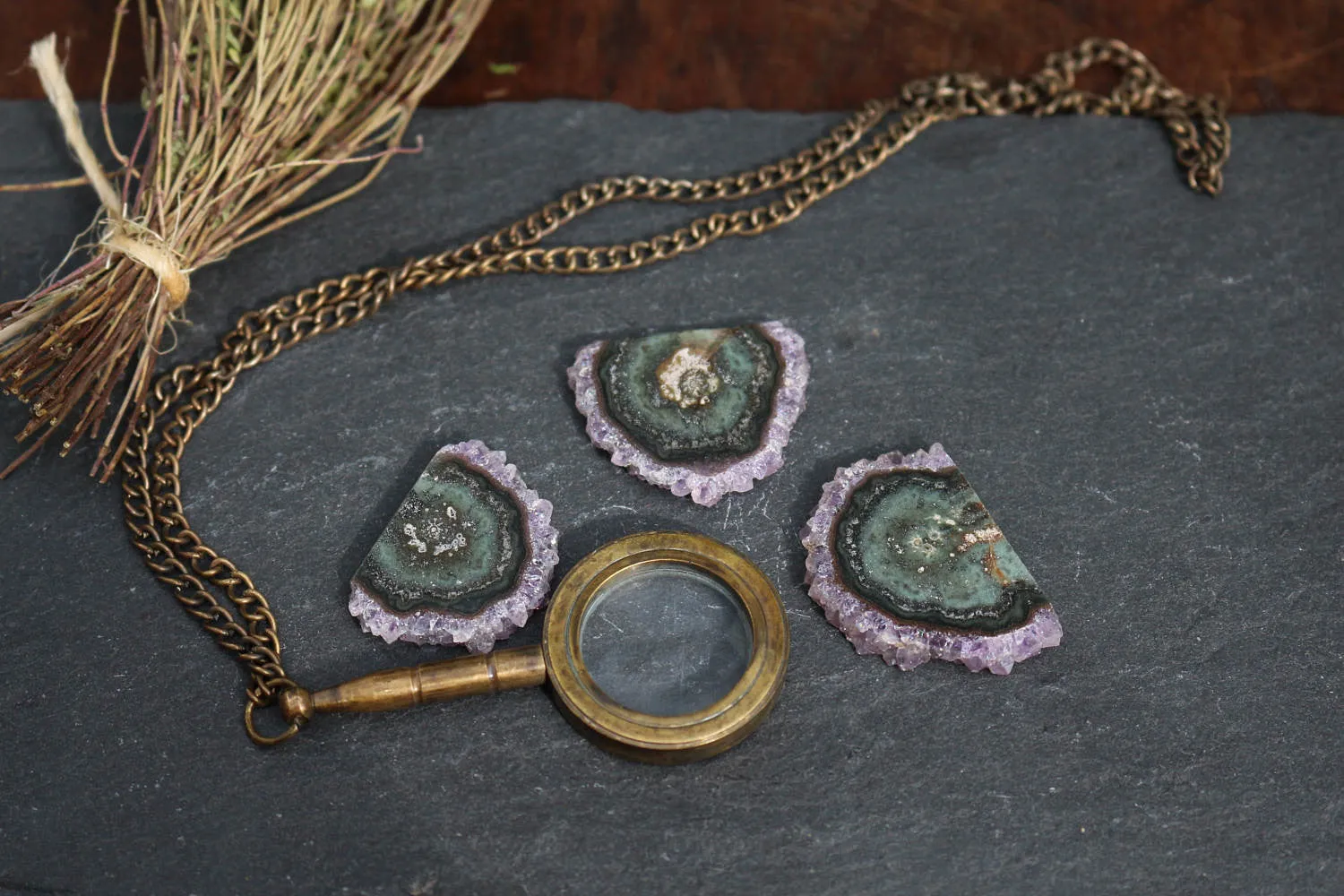 Amethyst Stalactite || Stalactite Slice || Crystal Flower || Amethyst Slice || Raw Amethyst || Druzy Stalactite || Agate Slice || Ornamental