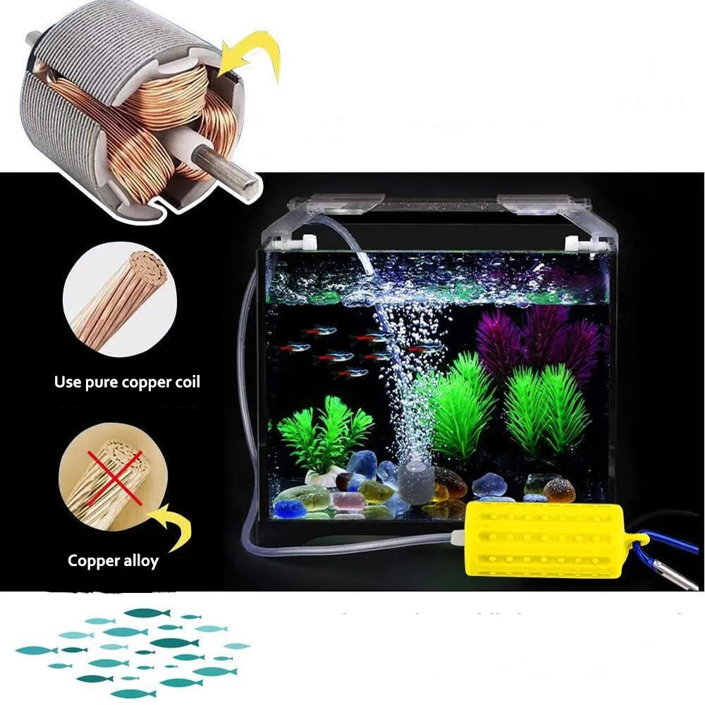 AMYSPORTS Fishing Air Pump With USB Charging ( Yellow )