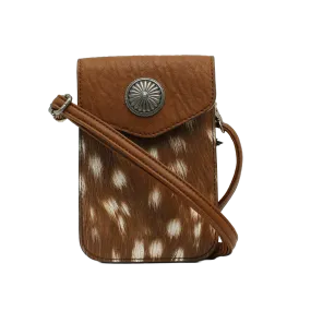 Angel Ranch Brown Deer Print Small Cross Body Bag D330000802