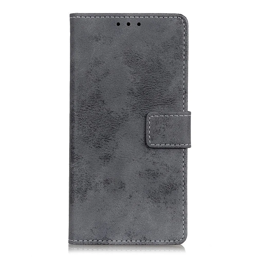 Asus ROG Phone 5 Vintage Læder Cover m. Pung - Grå