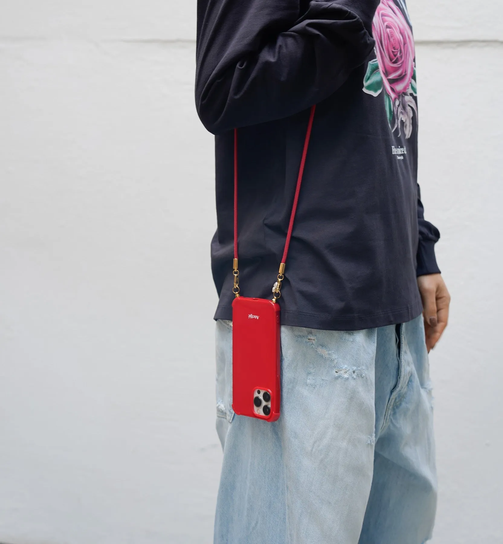 Ateljé iPhone Cord Flame Red Long