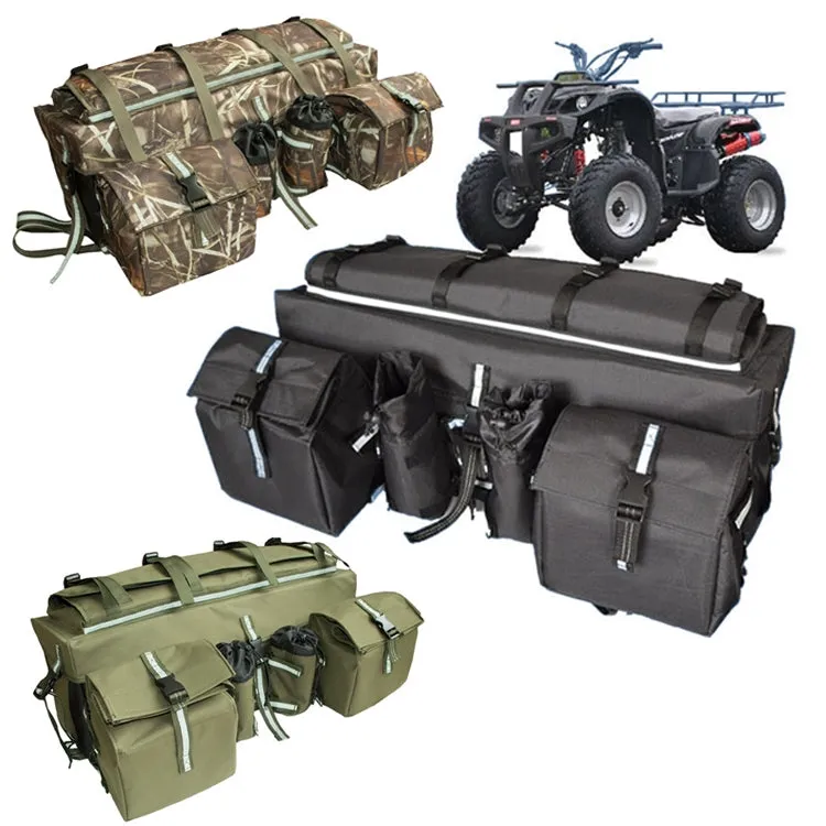 ATV Bag Quad Bike Go Kart Bag Snowmobile Mountain Bike Bag, Color: Army Green