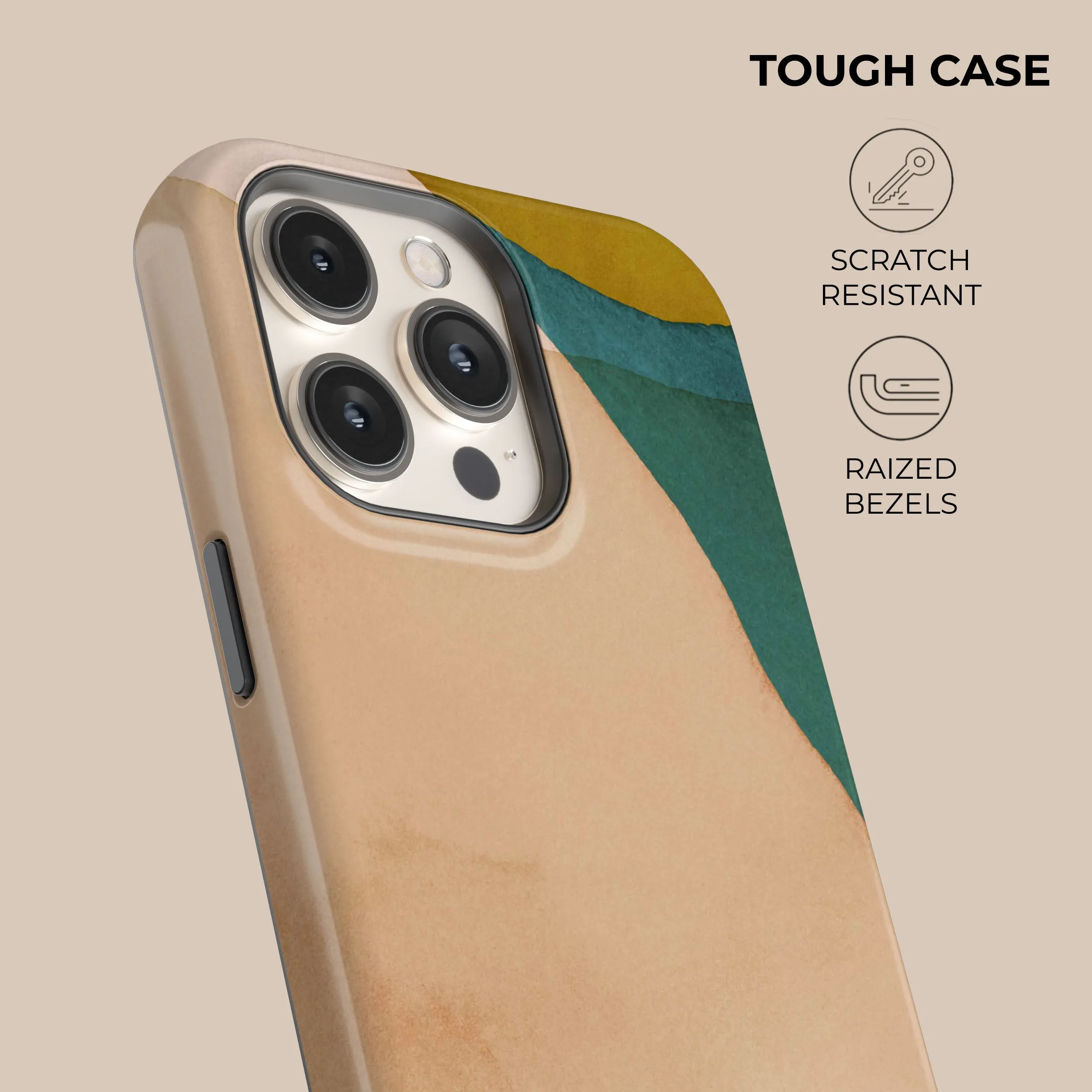 Beige Canvas Phone Case