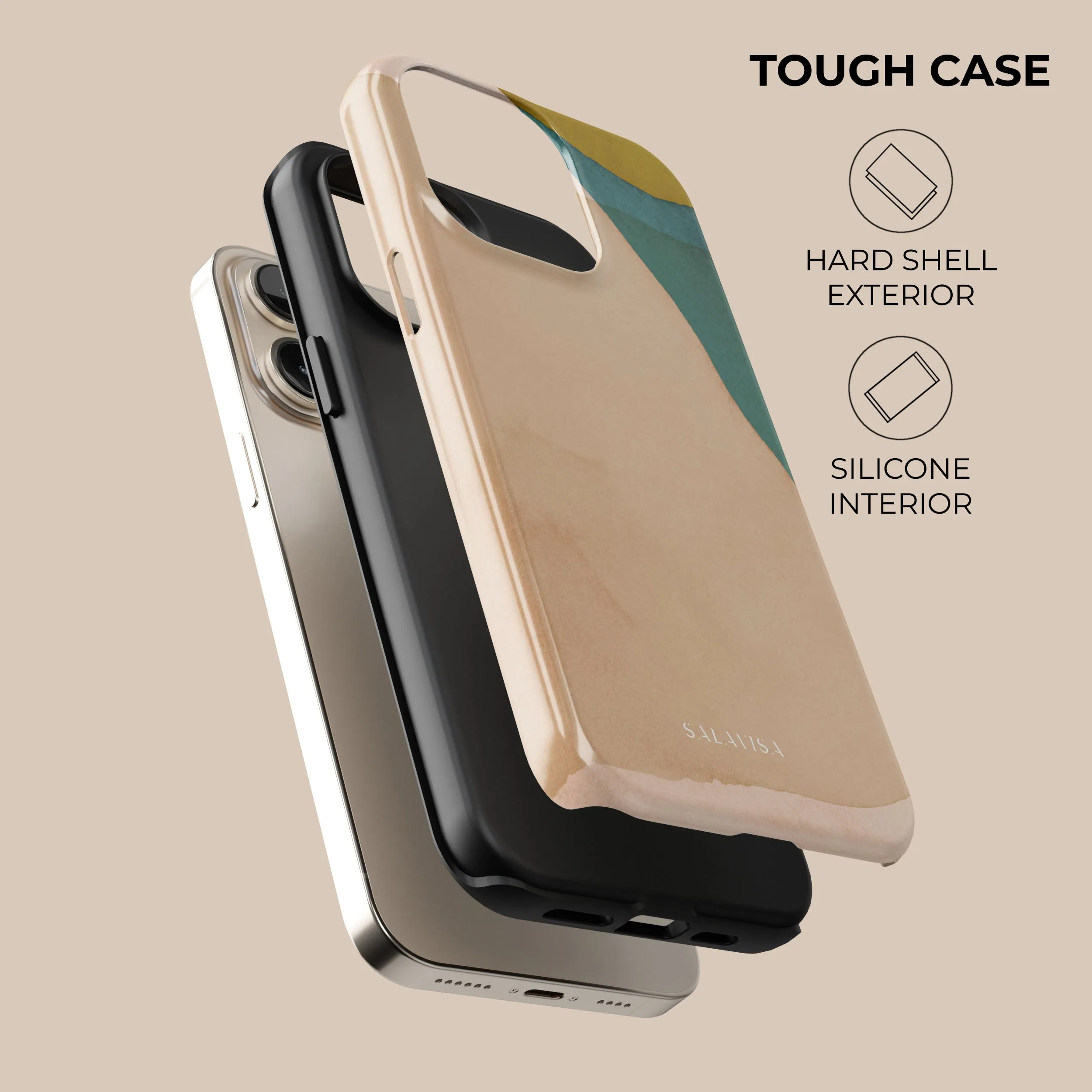 Beige Canvas Phone Case