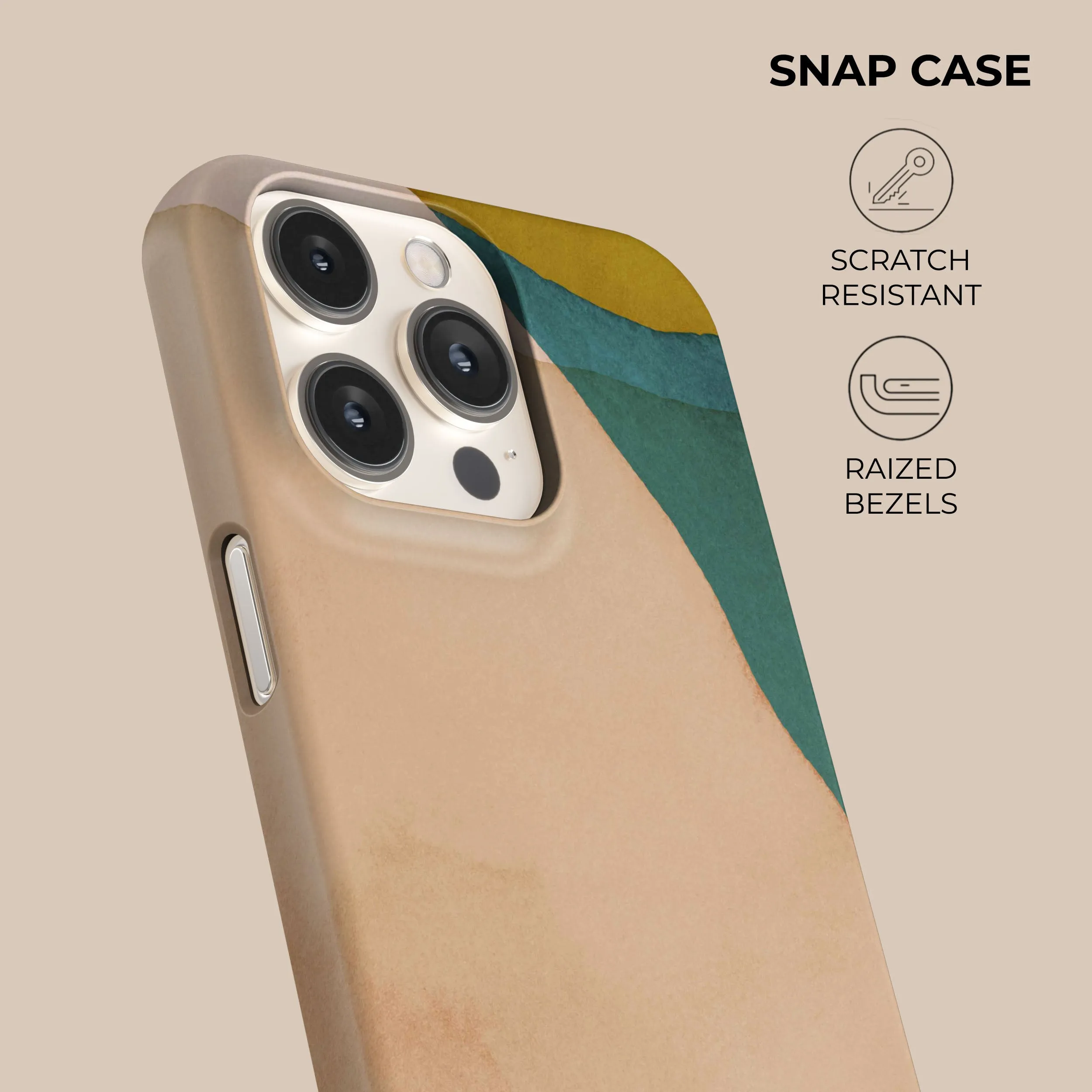 Beige Canvas Phone Case