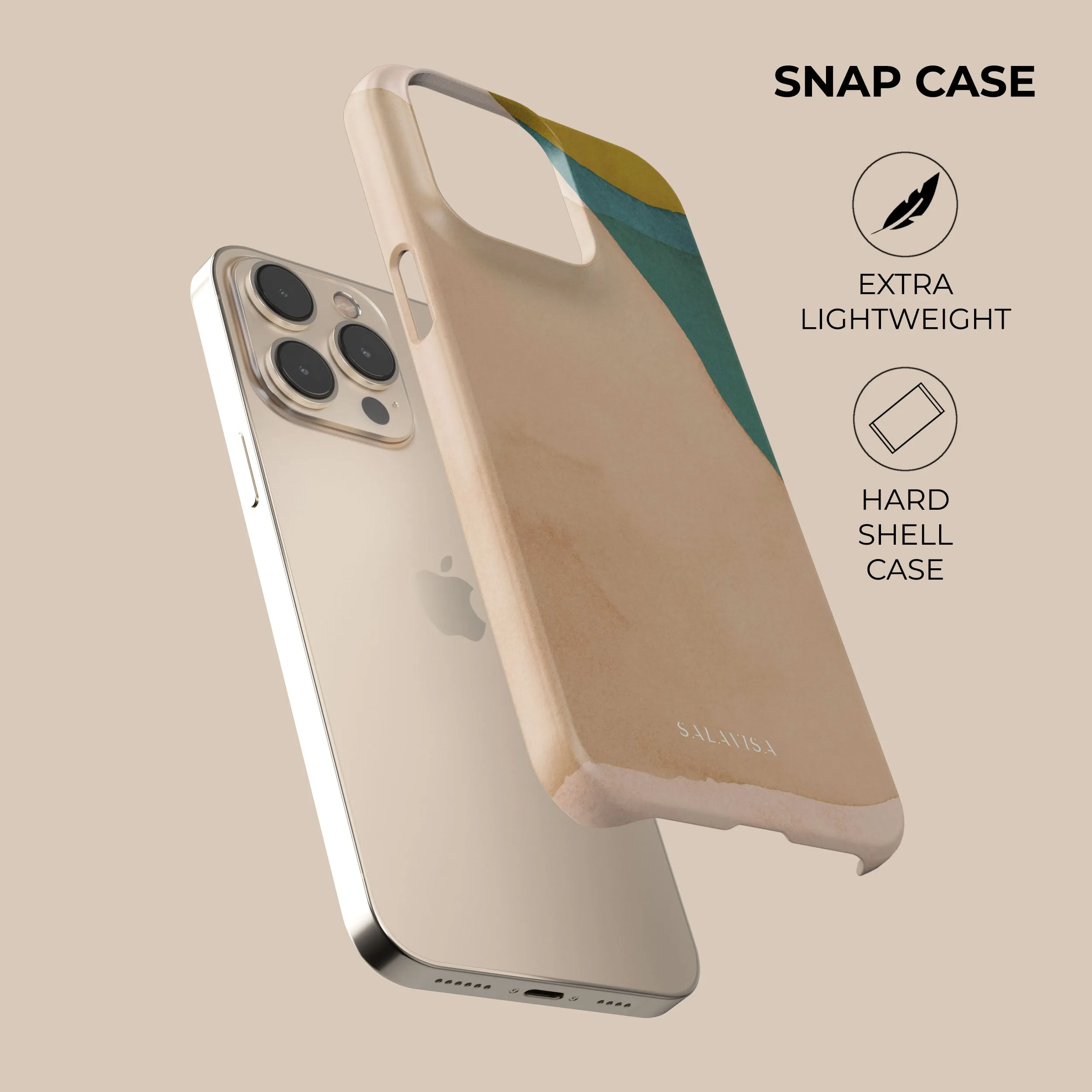 Beige Canvas Phone Case