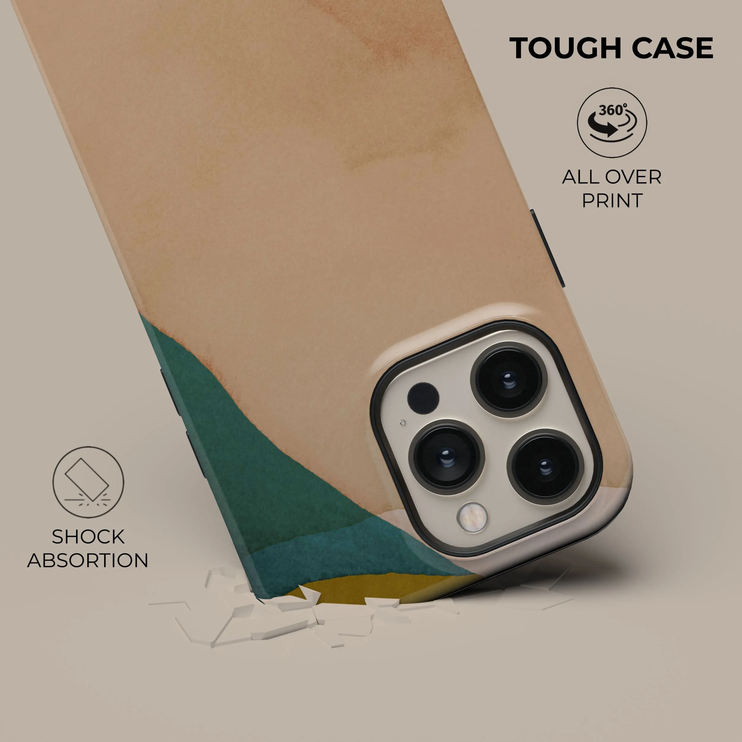 Beige Canvas Phone Case