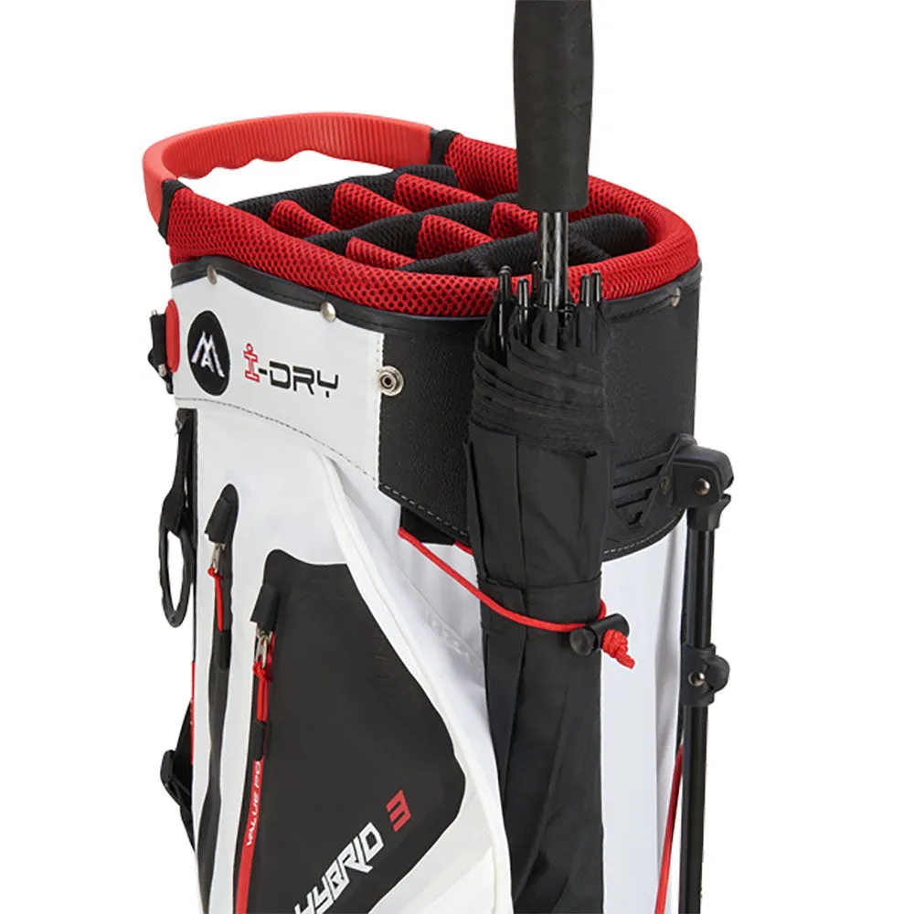 Big Max Aqua Hybrid 3 Stand Bag - Black/White/Red