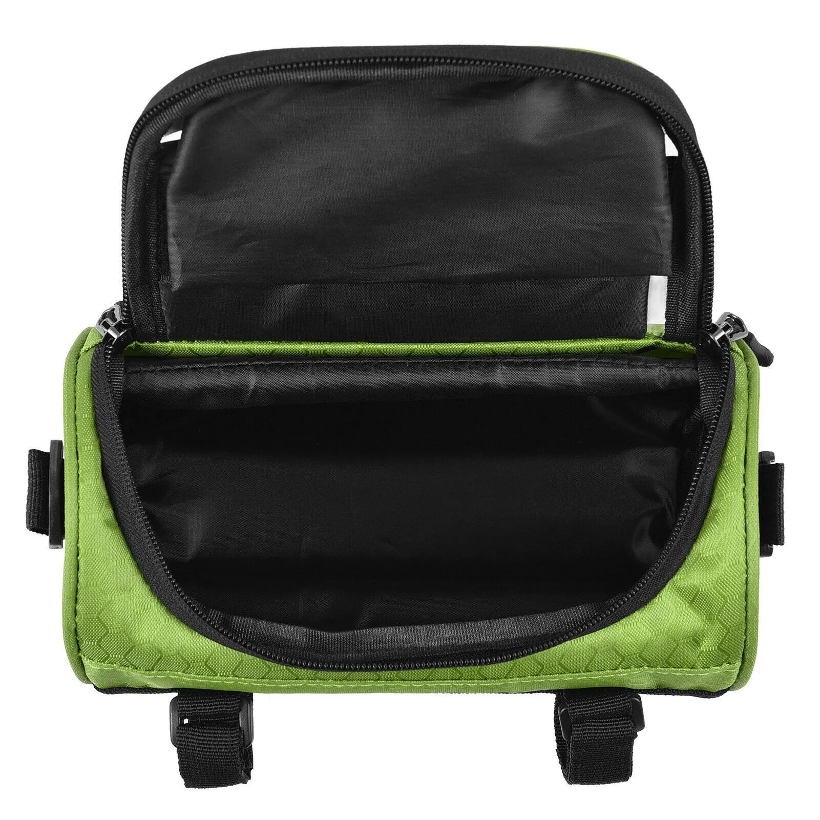 Bike Handlebar Bag Bicycle Front Frame Storage Bag Mobile Phone Mount Bag with Removable Shoulder Strap
