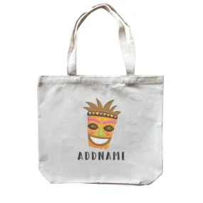 Birthday Hawaii Happy Tribal Mask Addname Canvas Bag
