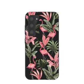 Black Flamingo Party Samsung Galaxy S23 Case
