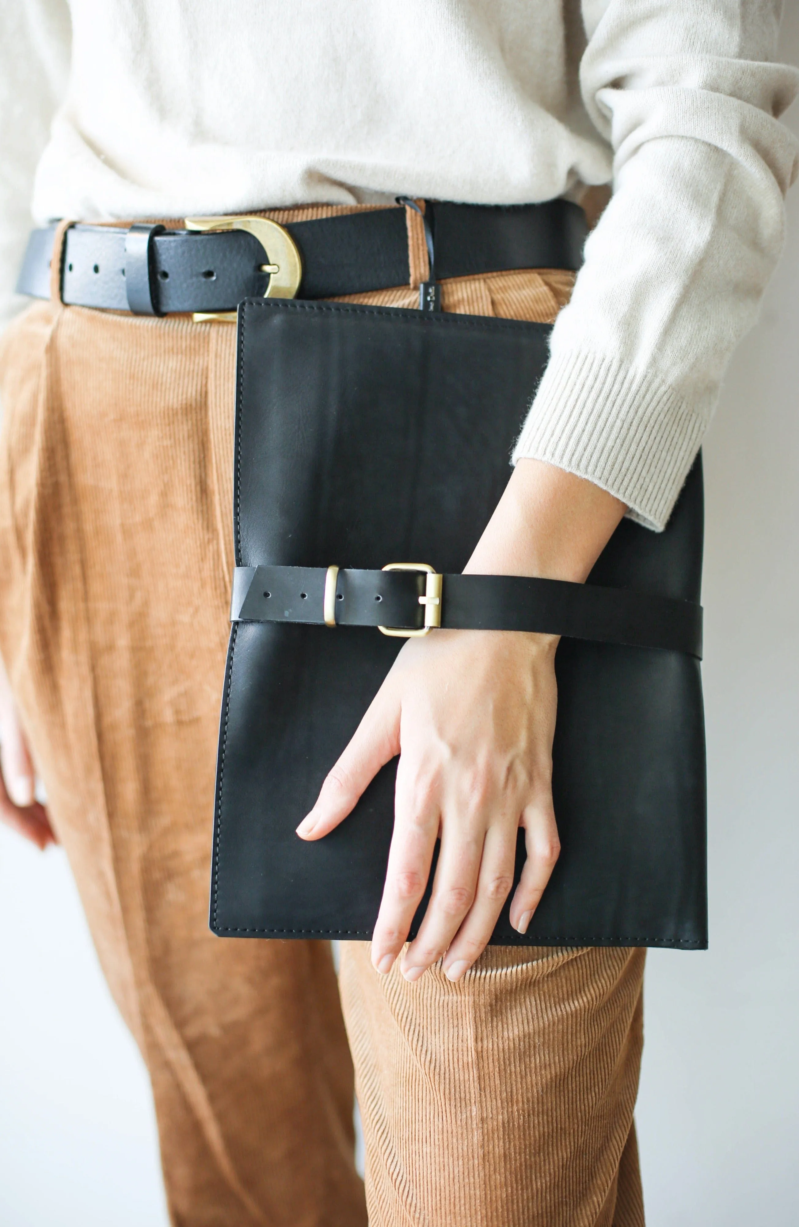 Black iPad Leather Case