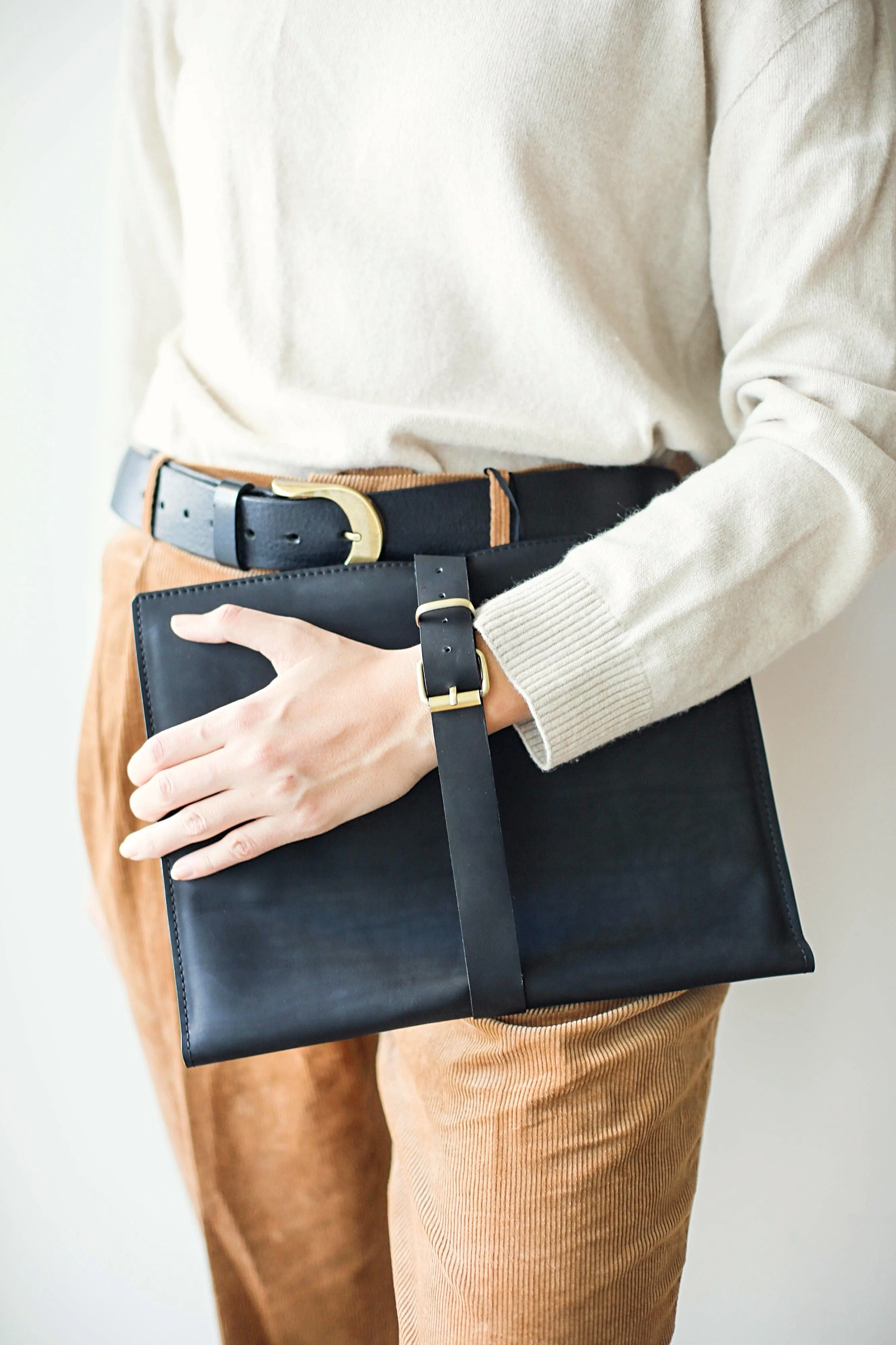 Black iPad Leather Case