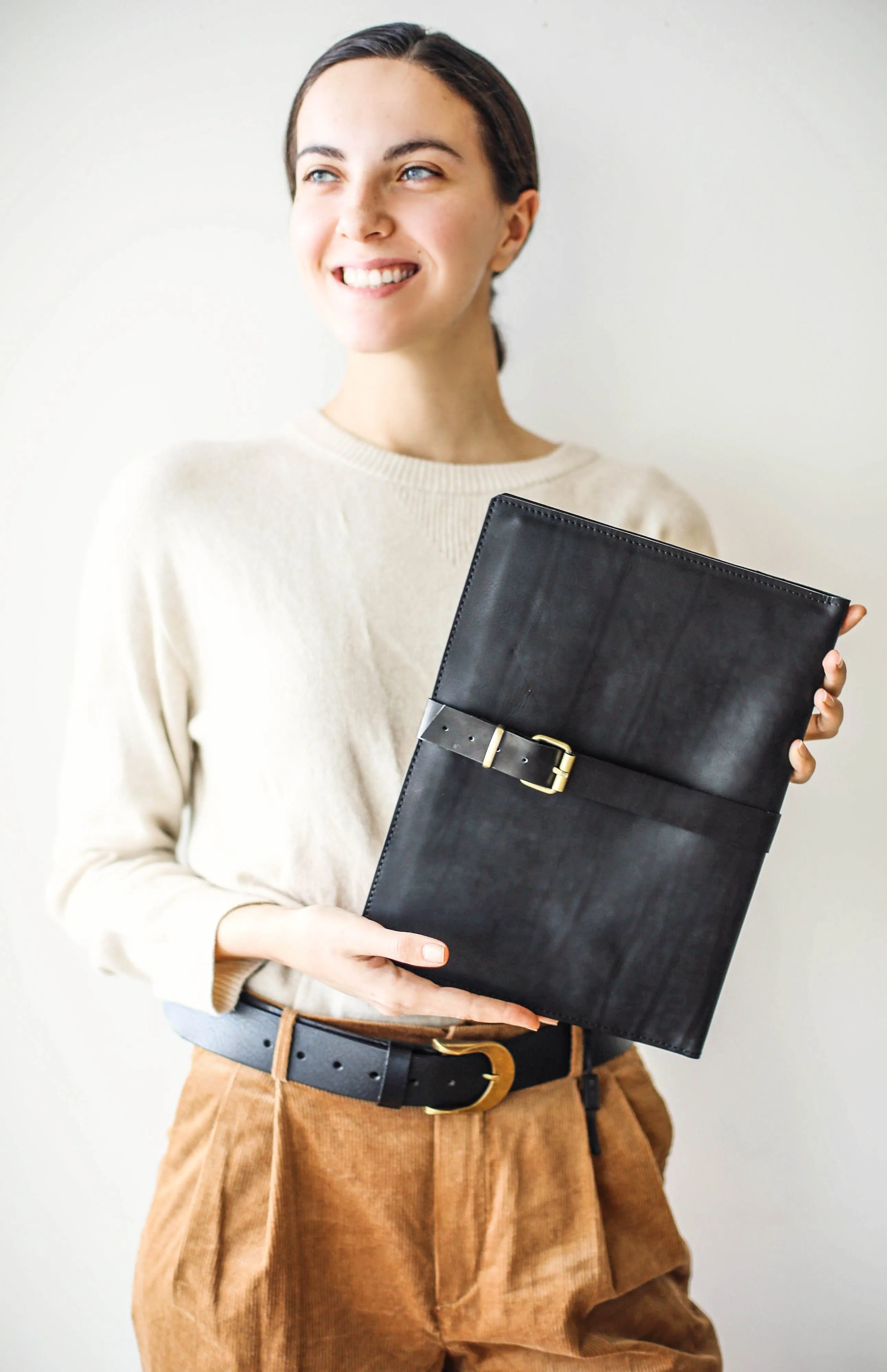 Black iPad Leather Case