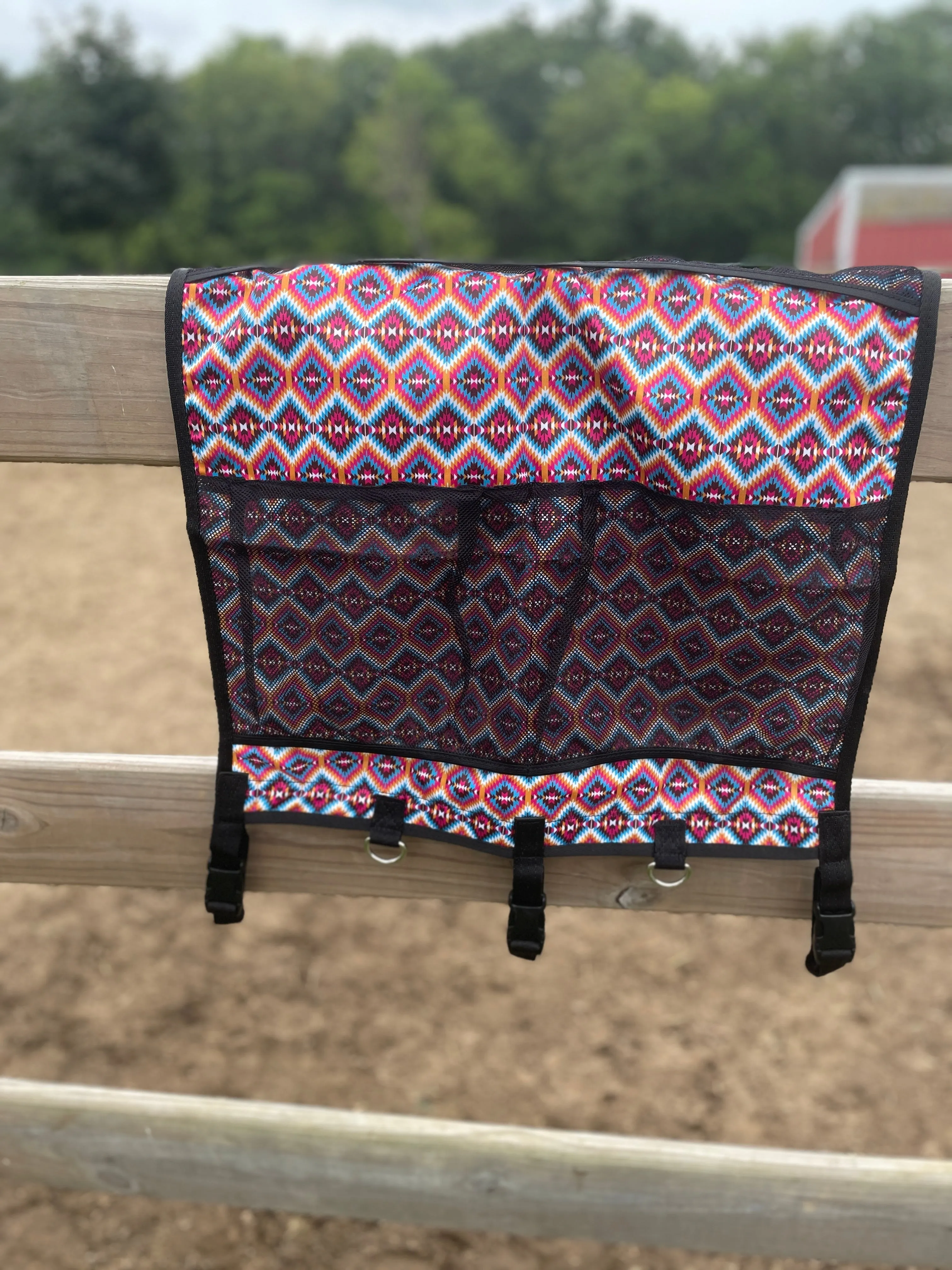 Bright Pink Aztec Hanging Trailer Organizer