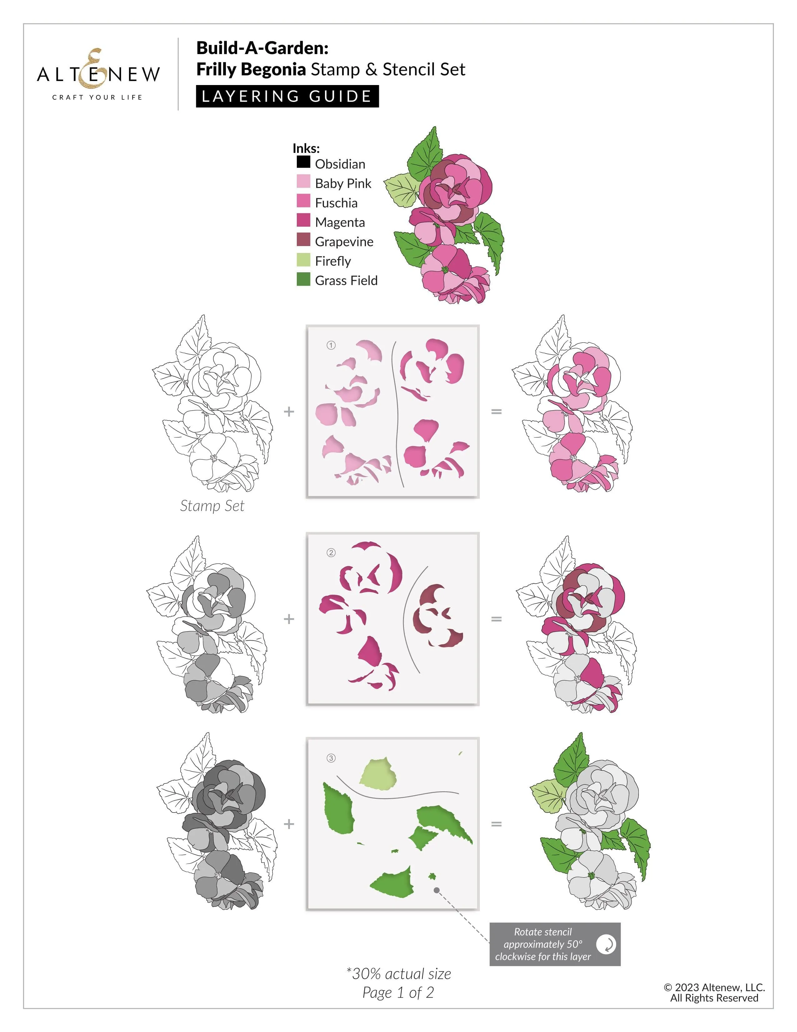 Build-A-Garden: Frilly Begonia & Add-on Die Bundle