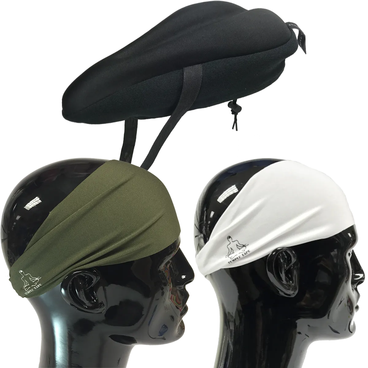 Bundle Pack: Bike Seat Cushion   2 Performance Sweatbands - PelotonMemes Exclusive