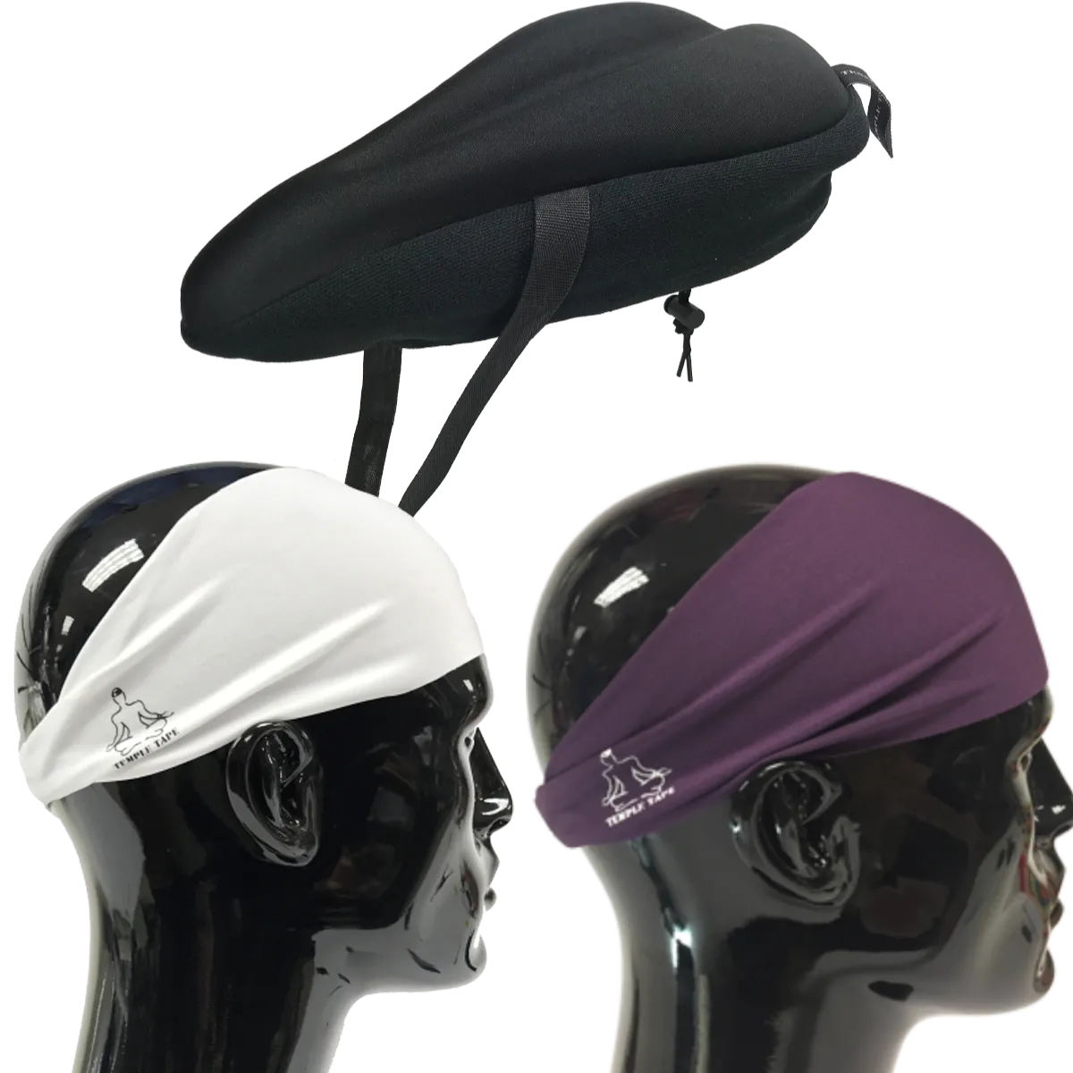 Bundle Pack: Bike Seat Cushion   2 Performance Sweatbands - PelotonMemes Exclusive
