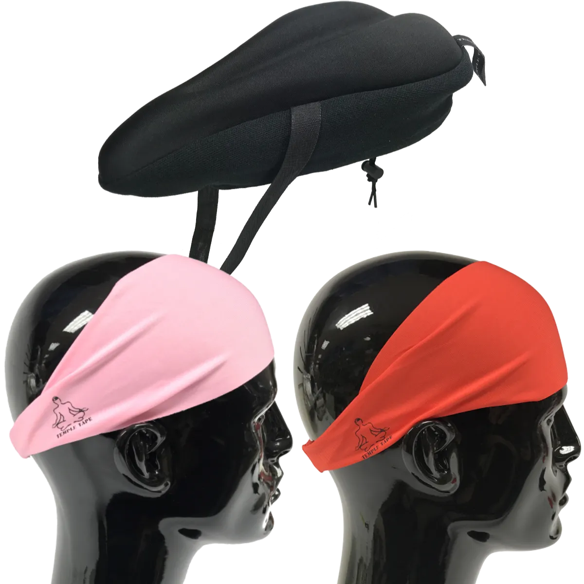 Bundle Pack: Bike Seat Cushion   2 Performance Sweatbands - PelotonMemes Exclusive