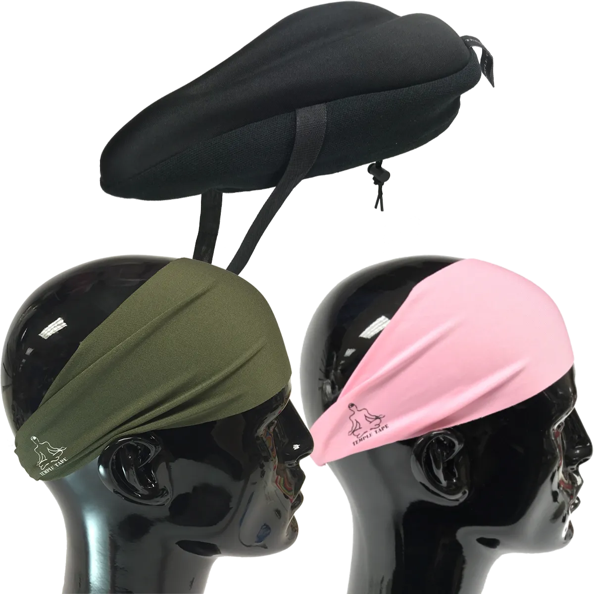 Bundle Pack: Bike Seat Cushion   2 Performance Sweatbands - PelotonMemes Exclusive