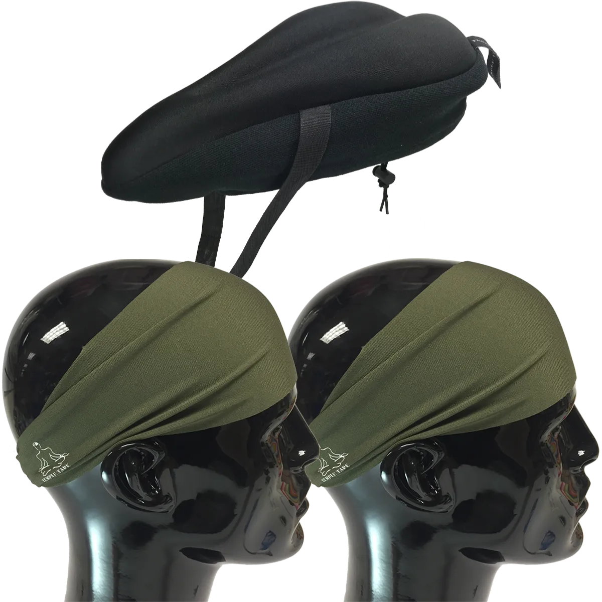 Bundle Pack: Bike Seat Cushion   2 Performance Sweatbands - PelotonMemes Exclusive