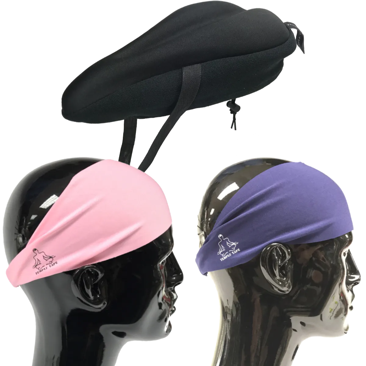 Bundle Pack: Bike Seat Cushion   2 Performance Sweatbands - PelotonMemes Exclusive