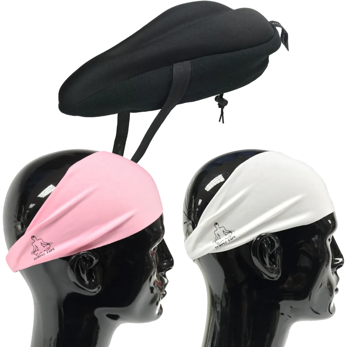 Bundle Pack: Bike Seat Cushion   2 Performance Sweatbands - PelotonMemes Exclusive