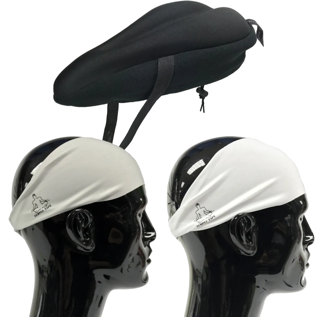 Bundle Pack: Bike Seat Cushion   2 Performance Sweatbands - PelotonMemes Exclusive
